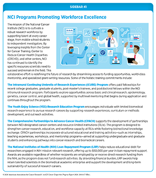 Sidebar 41: NCI Programs Promoting Workforce Excellence.