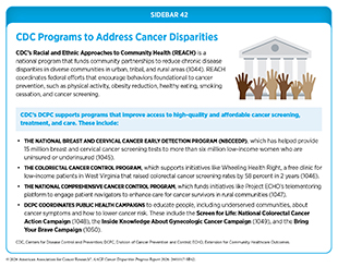 Sidebar 42: CDC Programs to Address Cancer Disparities.