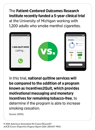 The Patient-Centered Outcomes Research Institute recently funded a 5-year clinical trial at the University of Michigan working with 1,200 adults who smoke menthol cigarettes.