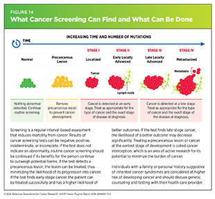 Figure 14: What Cancer Screening Can Find and What Can Be Done.