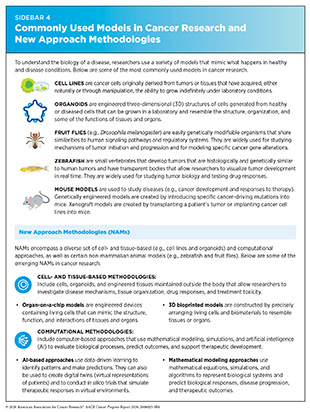 Sidebar 4: Commonly Used Models in Cancer Research and New Approach Methodologies.