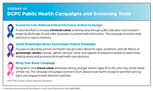 Sidebar 49: DCPC Public Health Campaigns and Screening Tools.